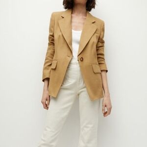 VERONICA BEARD hayward stretch linen dickey jacket blazer 4